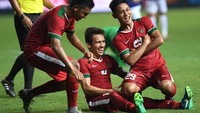 Pada laga melawan Kamboja sendiri, Egy menyumbangkan satu gol dan membantu Indonesia menang 2-0. Foto: Sigid Kurniawan/Antara Foto