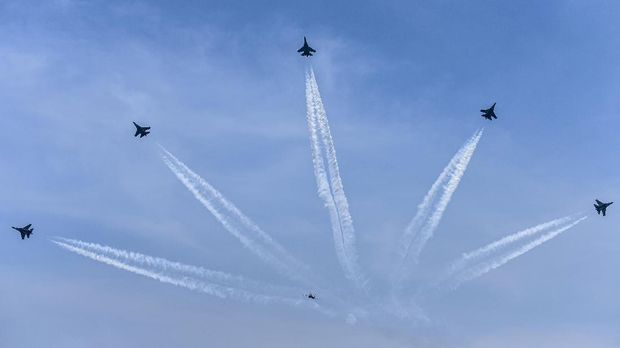 Dalam kondisi pandemi Covid-19, HUT ke-74 TNI AU kini digelar tanpa atraksi pesawat.