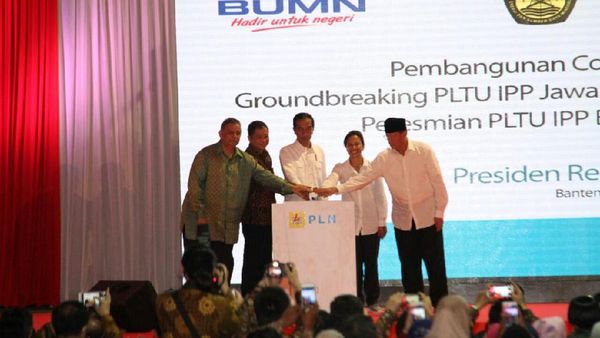 Jokowi Resmikan Pembangkit Listrik di Banten