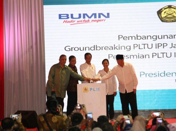 Jokowi Resmikan Pembangkit Listrik di Banten