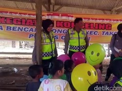 Tim Konseling Polres Cianjur Hibur Anak-anak di Takokak