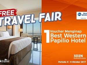 Free Travel Fair: Voucher Bermalam di Best Western Papilio Hotel