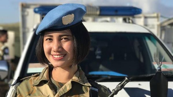 Ini Estarina, TNI Cantik yang Curi Perhatian Netizen Saat Bertugas di Lebanon