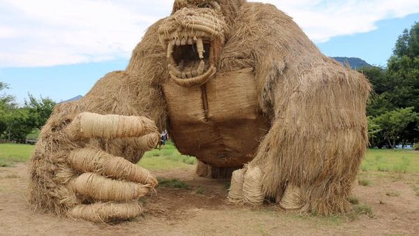 Foto: Monster-monster Jerami Raksasa di Jepang