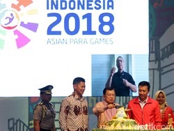 Hitung Mundur Asian Para Games 2018 Ditandai Potong Tumpeng oleh JK
