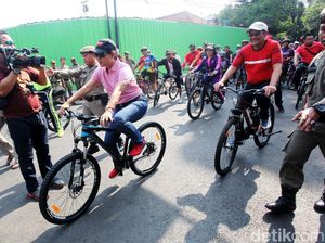 Bersepeda, Djarot Resmikan Jalan Sekolah