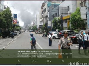 Ada Kebakaran di Jalan Sabang, Lalin Dialihkan ke Jl Wahid Hasyim