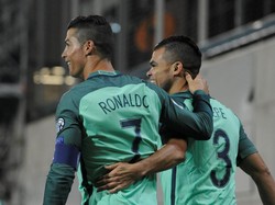 Bagi Ronaldo, ini adalah gol ke-97 dari 101 pertandingan bareng klub serta timnas sejak 2016 (Vincent West/Reuters)