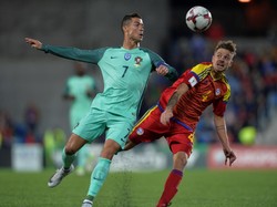 Pada babak kedua, Portuga menurunkan Cristiano Ronaldo untuk menggantikan Gelson Martins (Vincent West/Reuters)