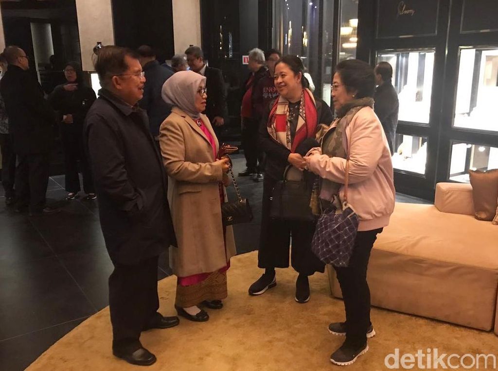 Saat JK Bertemu dan Satu Hotel dengan Megawati di Brussel