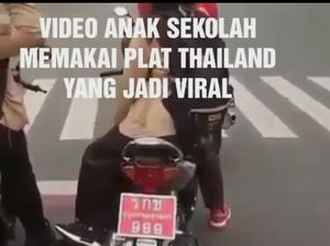 Viral Video Anak Sekolah Jaman Now Naik Motor Pakai Pelat Thailand