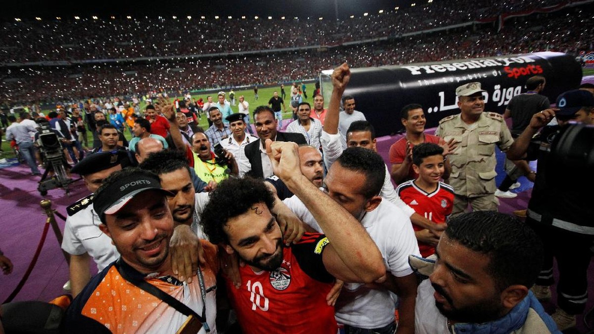 Mohamed Salah jadi pahlawan yang mengantar Mesir Lolos ke Piala Dunia 2018 (Amr Abdallah Dalsh/Reuters)