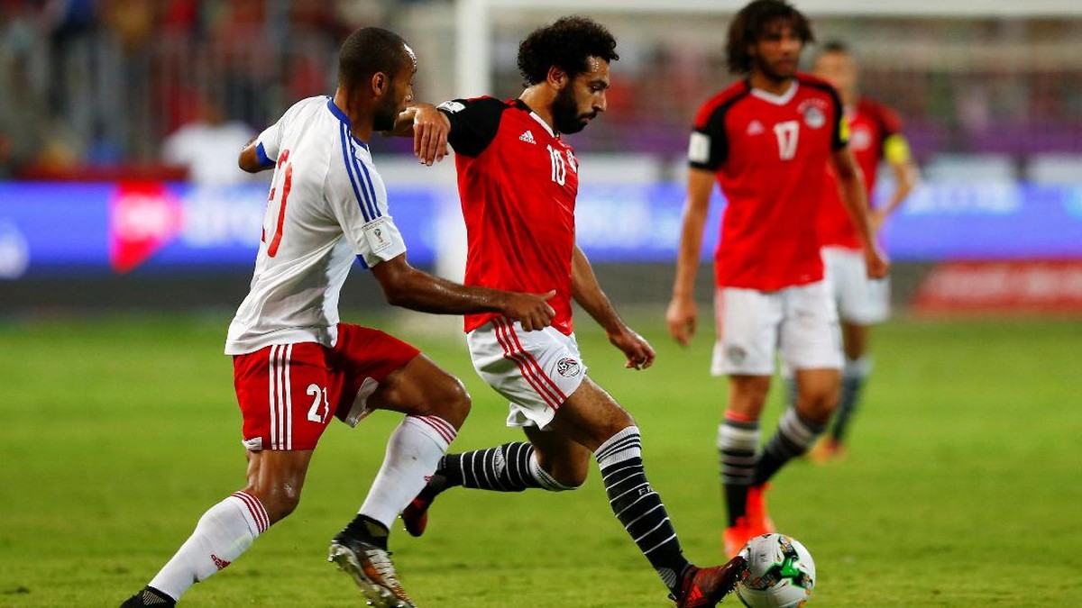 Mo Salah dalam aksinya bersama timnas Mesir (Amr Abdallah Dalsh/Reuters)