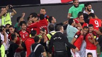 Setelah 28 tahun, Mesir akhirnya kembali ke Piala Dunia usai menjuarai Grup E zona Afrika. Bintang Liverpool Mohamed Salah akan memotori The Pharaohs di Rusia. Foto: Tarek Abdel Hamid/AFP Photo