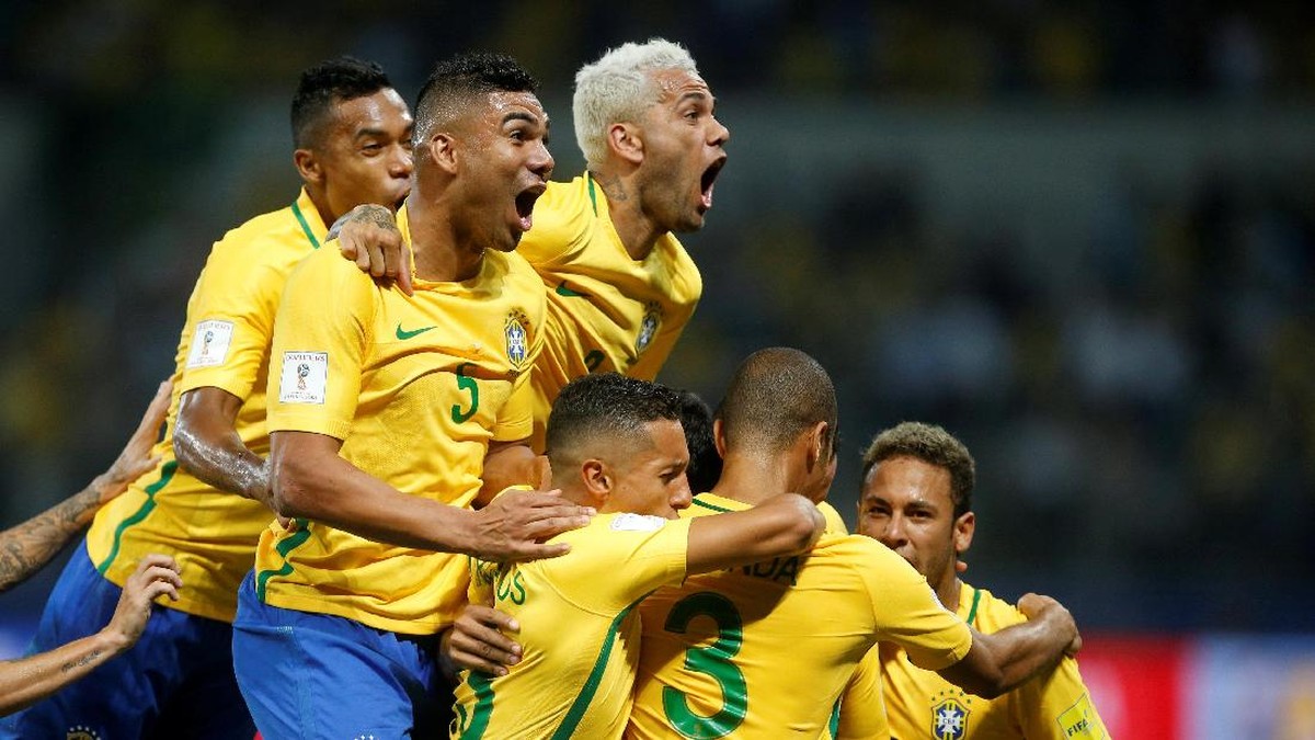 Timnas Brasil jadi negara pertama yang lolos ke Piala Dunia 2018 (Leonardo Benassatto/Reuters)