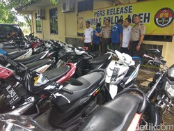 66 Pelaku Curanmor Diciduk, 109 Kendaraan Disita di Aceh