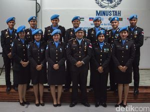13 Anggota Polri di Minustah dapat Penghargaan UN Medal