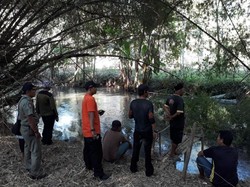 Mandi di Sungai, Ayah Dua Anak Hanyut