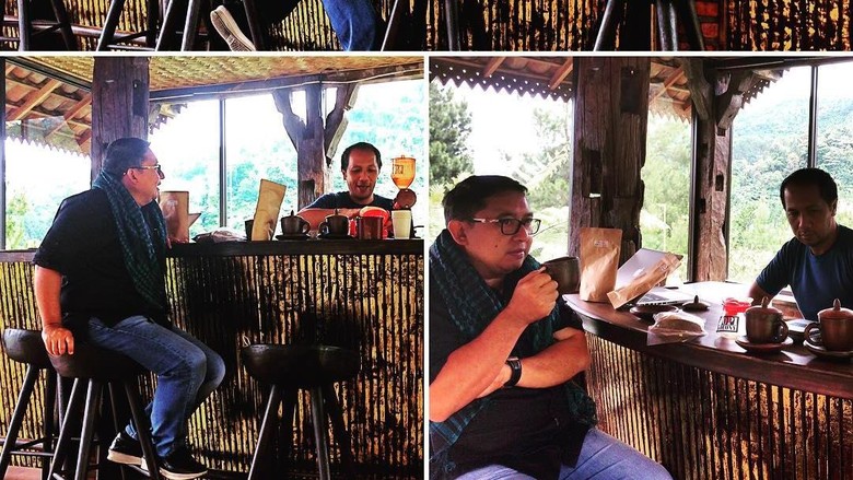 Fadli Zon minum kopi di Sumater Barat (@fadlilzon/Instagram) Fadli Zon minum kopi di Sumater Barat (@fadlilzon/Instagram)