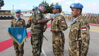 Penganugerahan UN Medal Kepada Prajurit Kontingen Garuda UNIFIL 2017