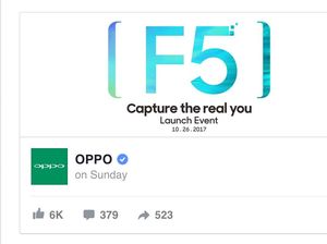 F5 Jadi Kejutan Oppo di Akhir Oktober? F5 Jadi Kejutan Oppo di Akhir Oktober?
