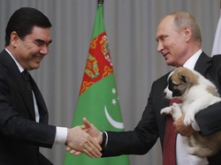 Putin Dapat Kado Anak Anjing Alabai dari Presiden Turkmenistan