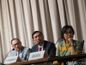 Luhut, Sri Mulyani dan Agus Marto Promosi IMF-WB 2018 di RI