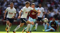 Tottenham Hotspur meraih dua poin dari tiga laga kandangnya sejauh ini. Secara keseluruhan punya 14 poin di Premier League 2017/2018. (Foto: Steve Bardens/Getty Images)