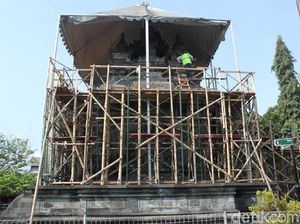 Cegah Kebocoran, Batuan Candi Pawon Ditambal