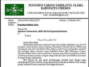 NU Cirebon Tolak Ustaz Bachtiar Nasir Tausiyah di MTQ