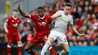 Selain determinasinya tiap kali main, Herrera juga akan senantiasa jadi pahlawan fans Setan Merah berkat aksi golnya lawan Liverpool tahun 2015. Foto: Phil Noble/ REUTERS