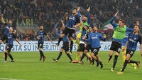 Inter berada di posisi kedua klasemen dengan 22 poin dari delapan laga, tertinggal dua poin dari Napoli yang masih sempurna sejauh ini. Foto: Emilio Andreoli/Getty Images