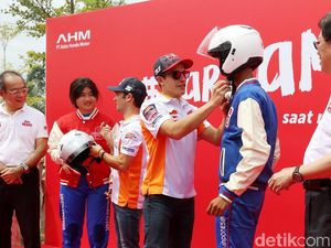 Marquez-Pedrosa Kampanye Safety Riding di Tangerang