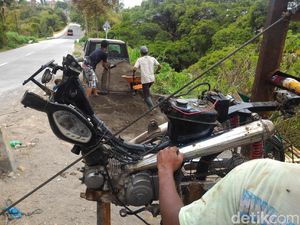 Penambang Pasir di Boyolali Modifikasi Motor Jadi Alat Angkut