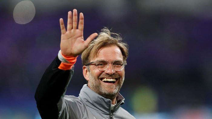 Soccer Football - Champions League - Maribor vs Liverpool - Ljudski vrt, Maribor, Slovenia - October 17, 2017   Liverpool manager Juergen Klopp celebrates at the end of the match    Action Images via Reuters/Paul Childs