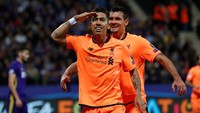 Roberto Firmino merupakan pemain tersubur Liverpool di Liga Champions musim ini dengan koleksi tujuh gol, dari 637 menit beraksi. Ia juga punya empat koleksi assist untuk menambah impresif penampilannya saat ini. (Foto: Paul Childs/Action Images via Reuters)