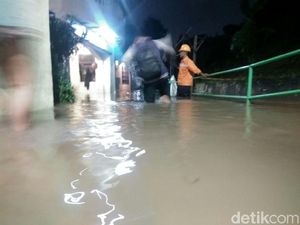 Jl Kemang Timur XI Sempat Banjir 70 Cm, Kini Mulai Surut
