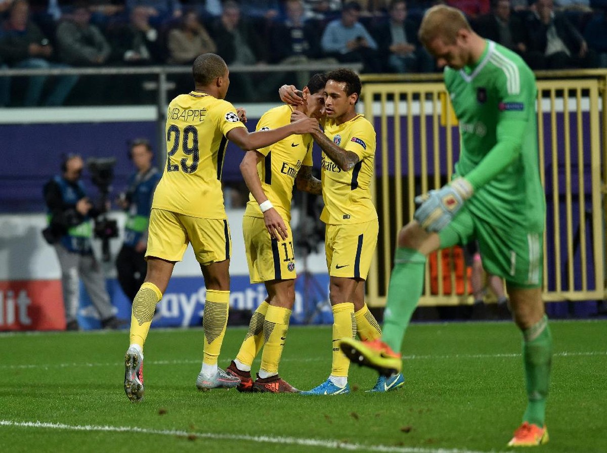 Paris Saint-Germain di laga melawan Anderlecht (Foto: Eric Vidal/Reuters)