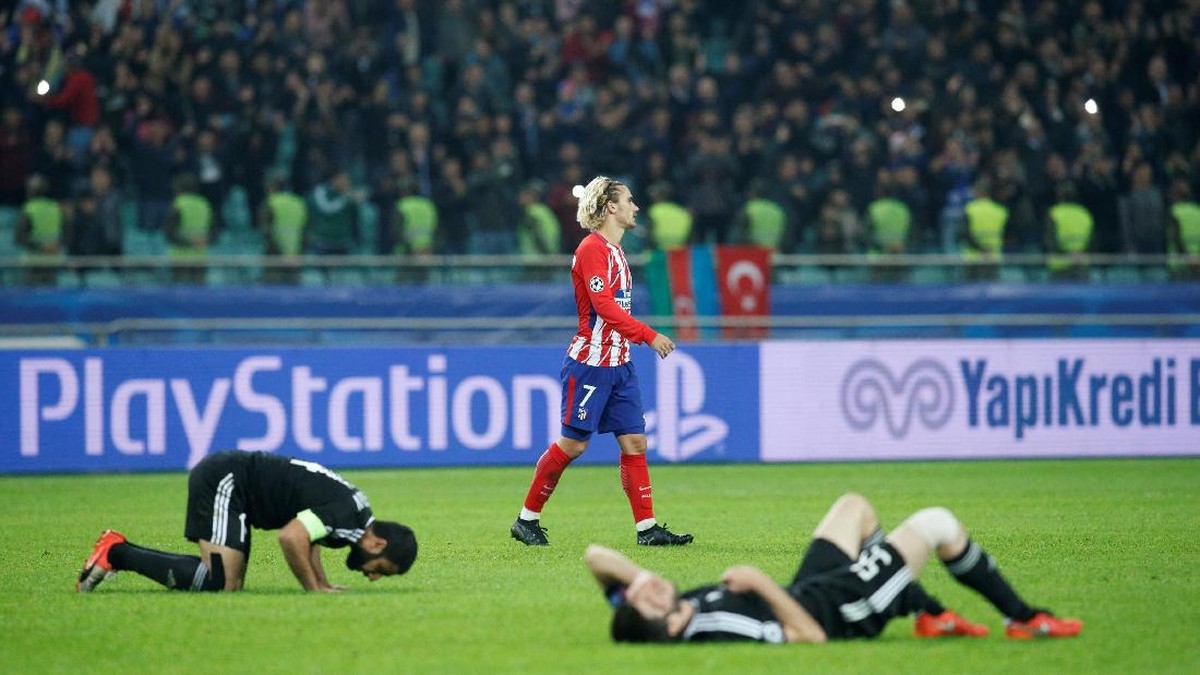 Pemain Atletico Madrid, Antoine Griezmann (Foto: David Mdzinarishvili/Reuters)