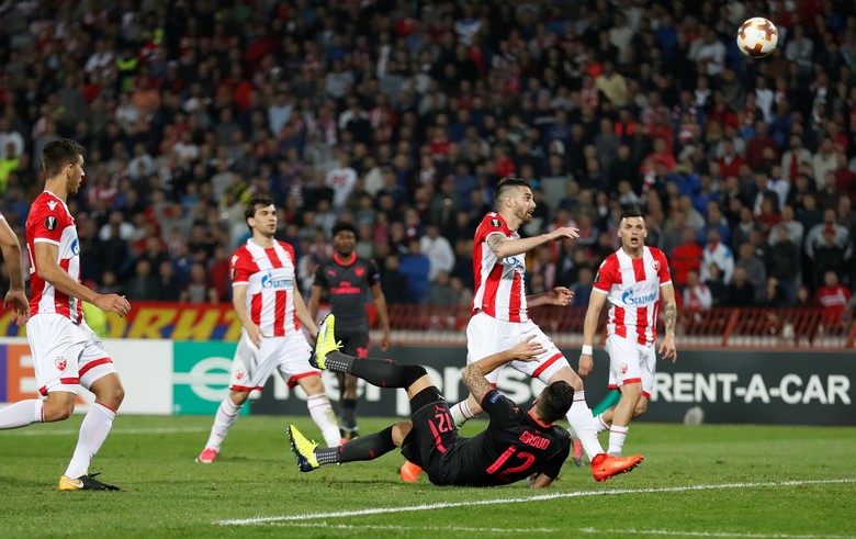 Giroud Menangkan Arsenal atas Red Star Belgrade Giroud Menangkan Arsenal atas Red Star Belgrade