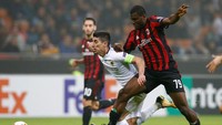 AEK sendiri bisa beberapa kali merepotkan Milan. Ada dua tembakan on target di sepanjang pertandingan. (Foto: Alessandro Garofalo/Reuters)