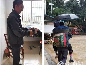 Mengharukan! Bertahun-tahun, Petani Ini Gendong Ibunya untuk Berobat