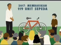 Sepanjang 2017, Jokowi Bagikan 119 Sepeda