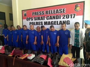 Polres Magelang Ekspos Pelaku Kejahatan Tanpa Ditutupi Wajahnya
