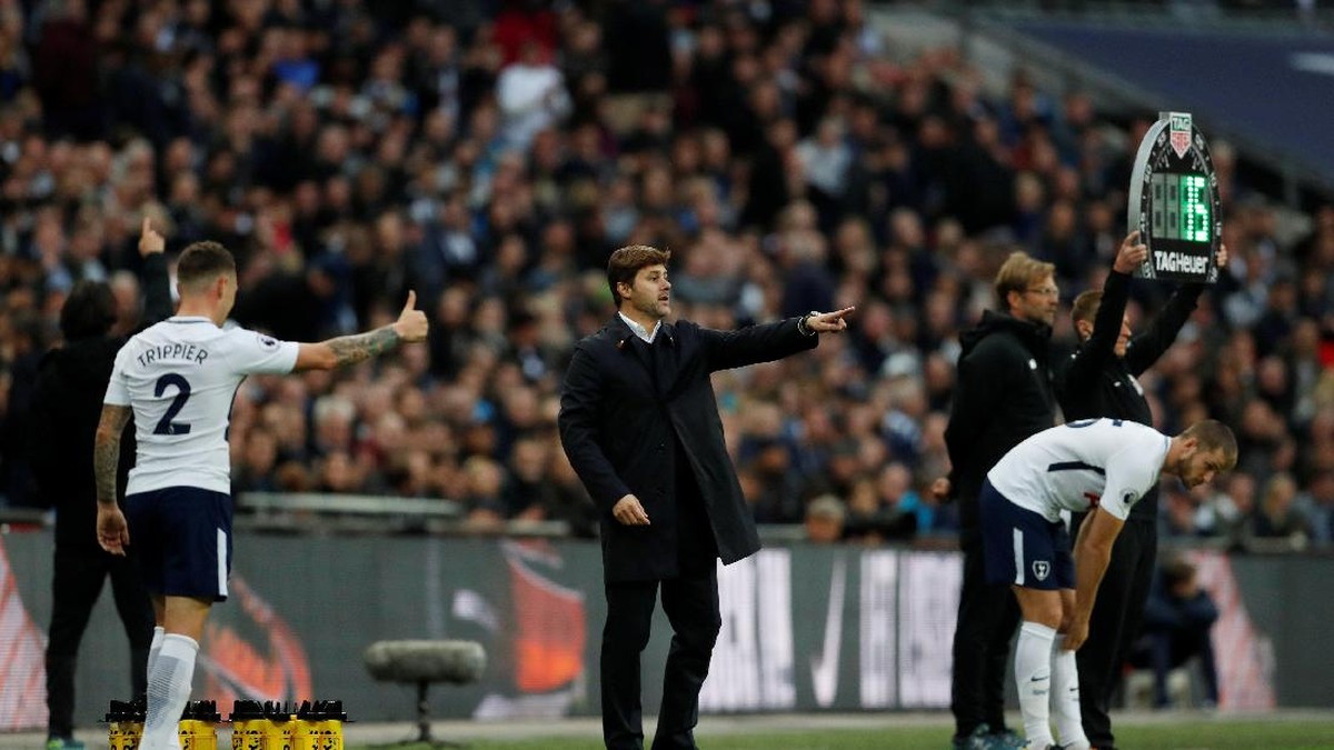 Manajer Tottenham Hotspur Mauricio Pochettino puas dengan kemenangan atas Liverpool (Matthew Childs/Action Images via Reuters)