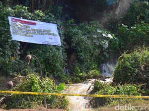 Ada Spanduk Larangan Pakai Air Sungai Lokasi Gelembung Busa di Jepara
