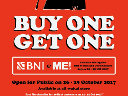 Dapatkan Promo Buy One Get One All Items di Seluruh Outlet WAKAI