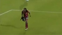 Sebuah pertandingan Liga Belgia 2010 antara Zulte Waregem melawan Lokeren mendapat kunjungan dari tamu tak diundang. Seekor bebek masuk ke lapangan, tapi langsung diamankan oleh pemain Zulte Habib Habibou.  Foto: screen shot YouTube