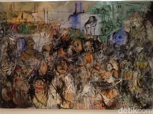 Lukisan Kegelapan Kukuh Nuswantoro Ceritakan Surga, Neraka, dan Dunia