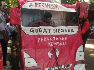 Bawa Truk Penderitaan, Zombie AMT Pertamina Kembali Demo Istana